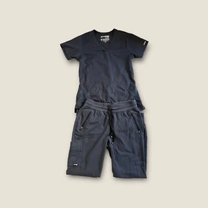 Grey's Anatomy By Barco Scrubs Set Women Size Small Dark Grey Spandex READ PLS!✅ - Picture 1 of 11