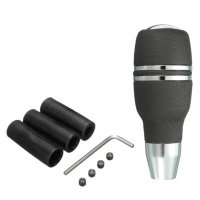 Accessory Aluminum Leather Automatic Car Gear Stick Shift Knob Shifter Lever  - Image 1 of 4