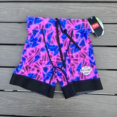 Nuevo TYR Wodapalooza Miami Prismatic Hombre 6.5 Entrenamiento Emisión Rosa/Púrpura Talla 28 Foto 1 de 4