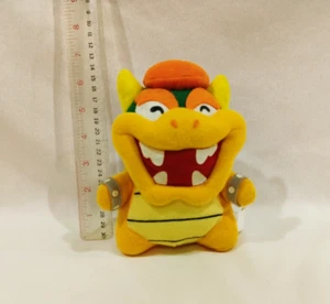 SUPER MARIO Bros BOWSER 6" Plush Doll Hard PVC Shell BANPRESTO Prize Japan 1992 - Picture 1 of 16