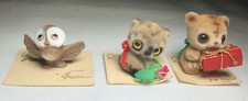 George Good Freeman Josef Owl Bear Card Miniature Figurine