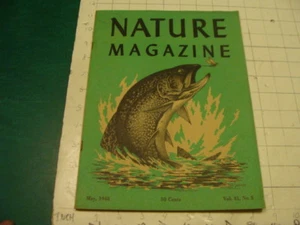 NATURE MAGAZINE: may 1948; SWENEY Cover Art; some staining FISH COVER 55pgs - Picture 1 of 10
