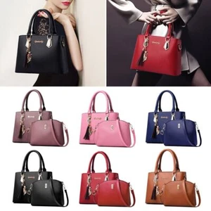 2Pcs/set Portable Crossbody Bags High Capacity Wallet Purses Women Girls - Picture 1 of 12