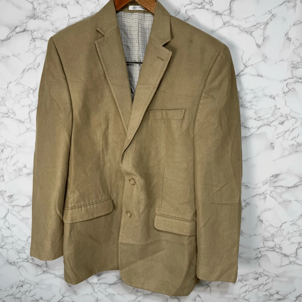 Abrigo deportivo Blazer Lauren Ralph Lauren para hombre talla 42L tostado #F648 Foto 1 de 4