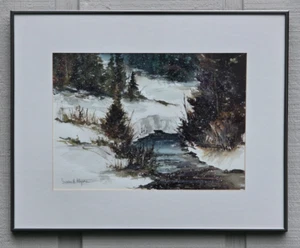 SUSAN B MYERS AQUARELL GEMÄLDE BERGBACH LANDSCHAFT WYETH EINFLUSS - Bild 1 von 10