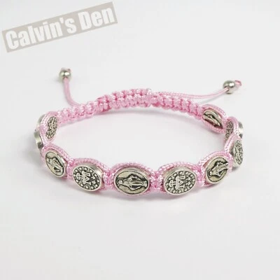 Pulsera Rosario Cordón Anudado Una Década Medallas Milagrosas Tamaño Ajustable Regalo Foto 1 de 4