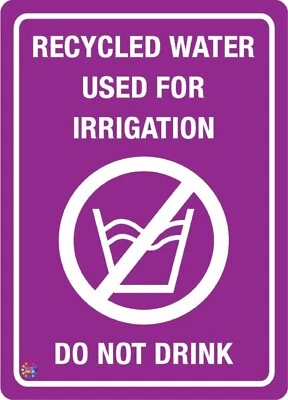 Recycled Water Used For Irrigation Do Not Drink Sign/Sticker in Sizes (PWS38) - image 1 of 3