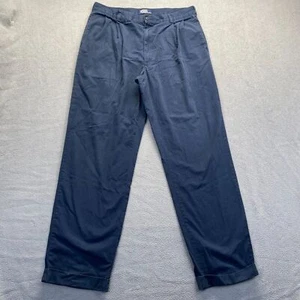 VINTAGE Polo Ralph Lauren Dress Pants Mens Size 38X34 Blue Chino Pleated - Picture 1 of 9