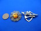 Small Lot Of 2 Vintage & Modern Scarf Clips.