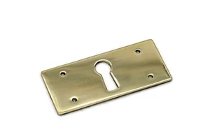 1 15/16 Keyhole Cover Plate Escutcheon Mission Furniture Brass Key Hole Plate - Picture 1 of 3