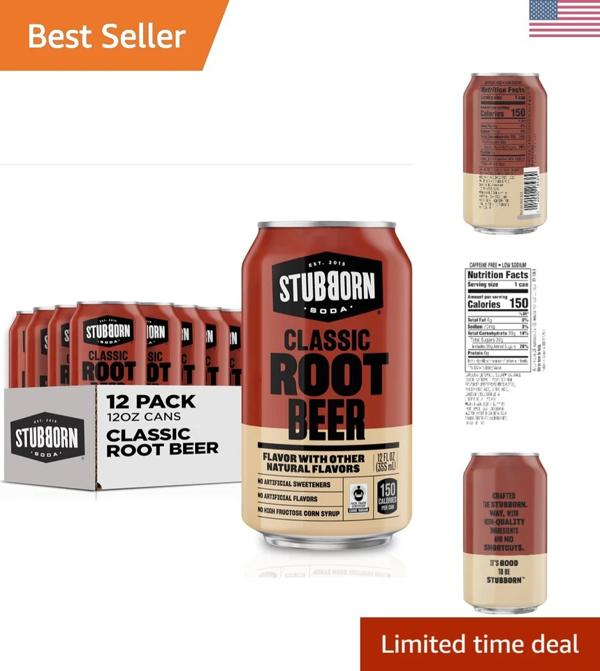 Stubborn Soda Cans Black Cherry Tarragon 12 Count