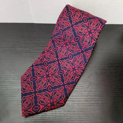 Винтажный галстук Brittania от Arrow красный синий широкий дизайнерский  - Изображение 1 из 4