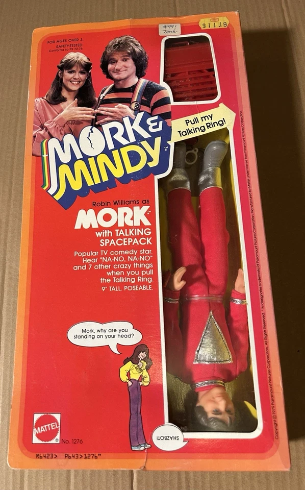 Mork and Mindy Action Figure Doll With Talking Spacepack Mattel 1979