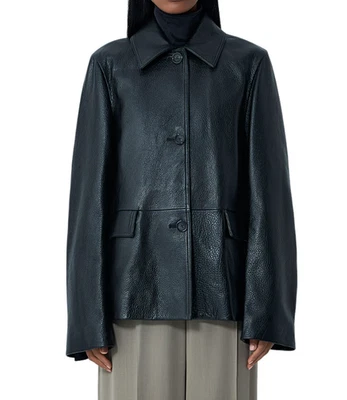 Chaqueta de cuero negra TOTEME nueva y auténtica Foto 1 de 2