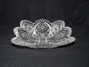 La Rochelle shallow bowl clear #4742 Imperial Glass Co. 1910 EAPG - Picture 1 of 9