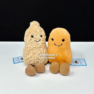 Jellycat AMUSEABLES BEAN & PEANUT Soft Plush Toys NWT Mischief Duo LOVEY Snuggle - Image 1 of 4