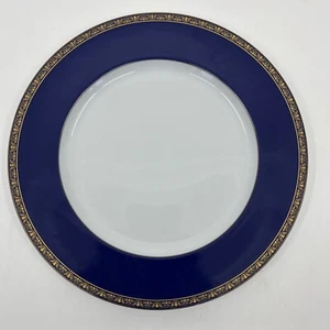 Rosenthal Classic 10.25” Porcelain Dinner Plate Cobalt Blue & Gold - Picture 1 of 6