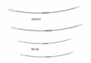 1969-1977 Volkswagen Bug / Karmann Ghia Braided Stainless Steel Brake Line Hoses - Picture 1 of 3