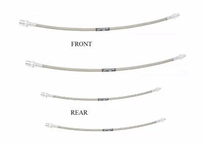 1969-1977 Volkswagen Bug / Karmann Ghia Braided Stainless Steel Brake Line Hoses - Image 1 of 3