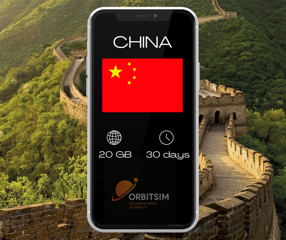 China | 20GB for 30 days | Mobile Data eSIM | Fast Delivery - Image 1 of 1