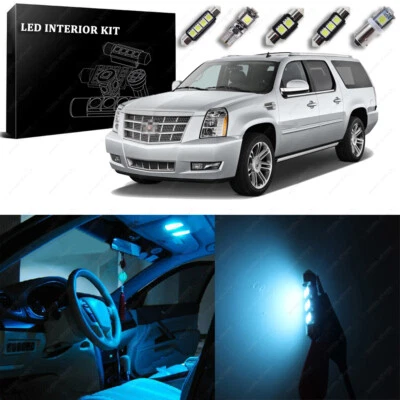 Kit de paquete de luces interiores LED 19xICE azul para Cadillac Escalade 2007-2014 Foto 1 de 4