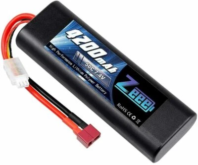 Zeee 2S 7.4V Lipo 4200mah 50C Battery Hard Case Deans Plug Tamiya Kyosho InStock - Image 1 of 4