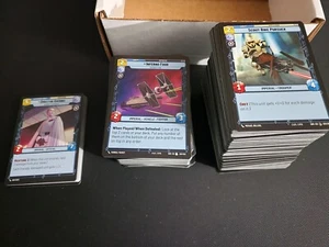 FFG STAR WARS UNLIMITED COMMONS UNCOMMONS FULL 3 PLAYSET WITH LEADERS BASES - Picture 1 of 6