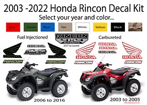 2003 2008 2017 2022 fabricante de equipos originales Honda Rincon 4x4 kit de calcomanías marcas gráficas pegatina - Imagen 1 de 14