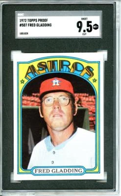 1972 Topps #507 Fred Gladding 7 card progressive proof. 17a - Image 1 of 4