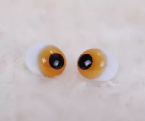 1 Paire D'Yeux De Hibou, Ambre, Brun, 8 Mm - Bild 1 von 2