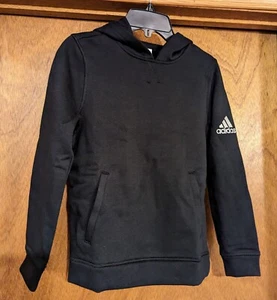 Adidas Black Pullover Hoodie Youth Small NWT - Picture 1 of 3