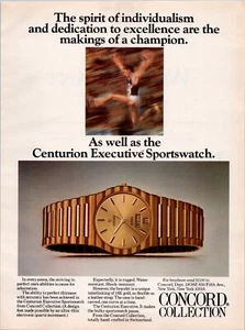 1984 • CONCORD COLLECTION WATCH Print Ad • Olympics Centurion Executive ADV-77 - Bild 1 von 2