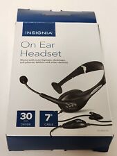 Insignia NS-PAH5101 Pc Headset with Flexible Boom Microphone Black 