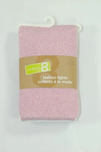 Crazy 8 Girls L 10 12 Pink Glitter Tights 2013 New 13 C8 Seasonal - Picture 1 of 4