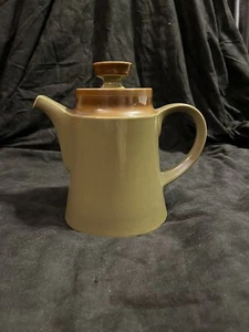 Noritake Primastone 7.5in. High Olive Green/Brown Stoneware Coffee Pot Japan - Picture 1 of 5