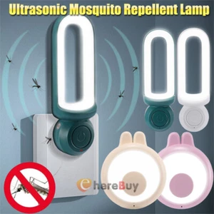 Ultrasonic Mosquitoes Repeller Led Night Light Bugs Killers Outdoor Indoor NEW - Picture 1 of 77