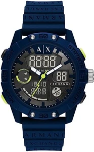 Reloj Armani Exchange para hombre, movimiento analógico-digital, reloj de nailon estuche 46 mm NUEVO - Imagen 1 de 2