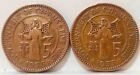 Five Miles 1956 1955 Lot 2 Queen Elizabeth the Second Cyprus Coin Size 25mm