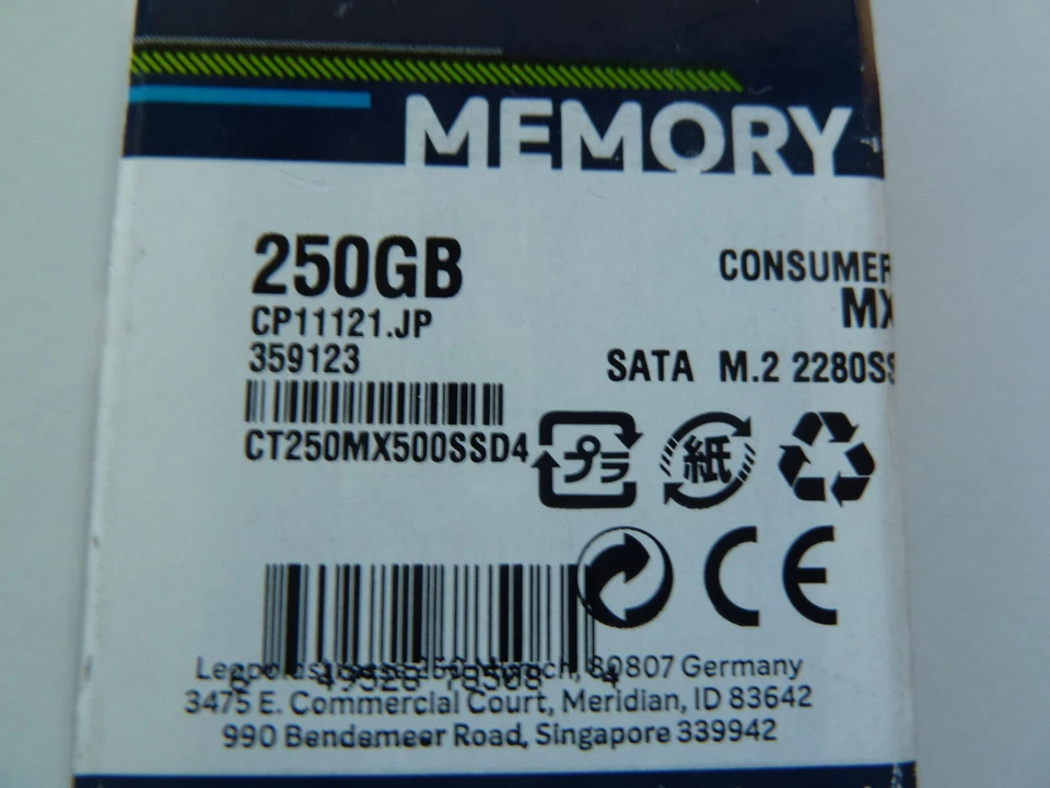 Crucial M.2 SSD 250 GB - Bild 1 von 3