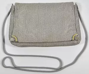 Bolso holgado vintage Glomesh - crema/gris - años 70/80 - Imagen 1 de 13