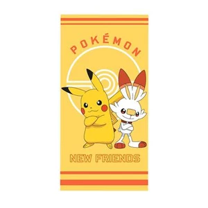 Pokemon Kids Towel New Friends Soft Velour 100% Cotton Beach Pool Bath - Picture 1 of 1