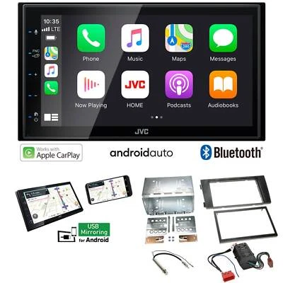 JVC Autoradio Apple CarPlay Android Auto für Audi A6 2001-2005 Vollaktiv Bose - Bild 1 von 4