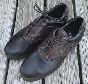 CALLAWAY CG Sport Black Brown Comfort Saddle Golf Shoes M298-25 Mens Size 11 - Picture 1 of 6