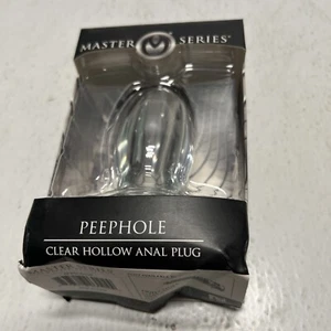 PeepHole Clear Hollow Anal Plug Enema and Gape Opening Dilator Rubber Butt Plug - Picture 1 of 3