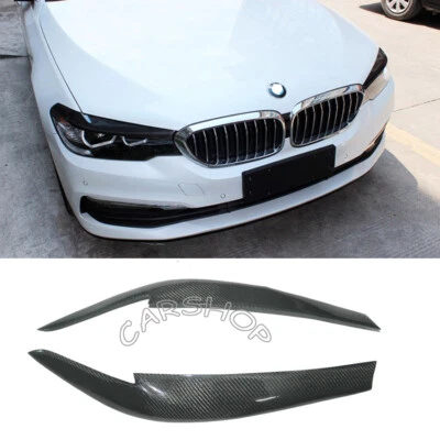 Cubierta de luz delantera de fibra de carbono para BMW G30 G31 530i 540i 17-22 Foto 1 de 4