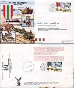 JS45/12EC Victory in Europe sign by Lance-Corporal John Patrick Kenneally VC (C) - Picture 1 of 1