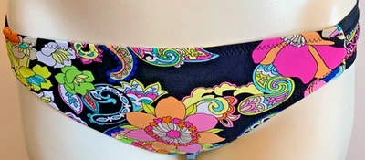 Parte inferior de bikini Trina Turk cachemira floral lateral hipster multicolor talla 12 nueva con etiquetas   Foto 1 de 4