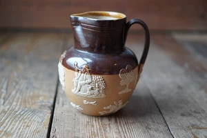 Antiker Royal Doulton Steinzeug Krug Jagdszene - Bild 1 von 12