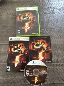 Resident Evil 5 (Microsoft Xbox 360, 2009) CIB With Manual & Hint Book Free Ship - Picture 1 of 6