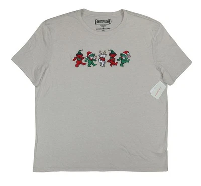 Camiseta Lucky Brand Grateful Dead XXL Navidad Osos Bailando Para Hombre Moda Nueva con Etiquetas Foto 1 de 2